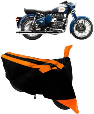 MoTRoX Two Wheeler Cover for Royal Enfield(Bullet 350, Orange)