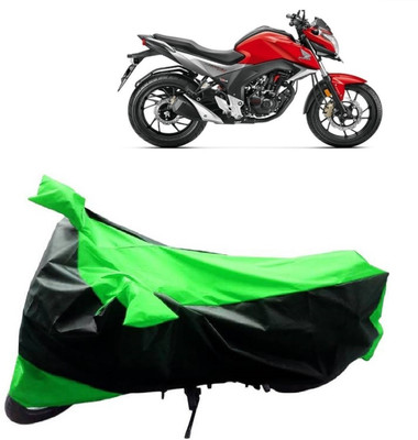 MMSSTAR Waterproof Two Wheeler Cover for Honda(CB, Green, Black)