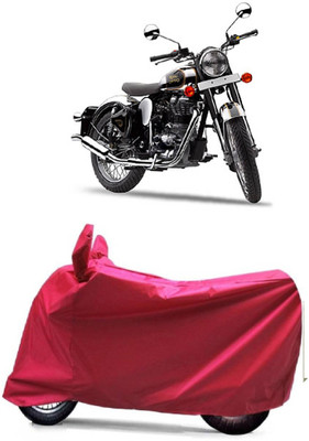 MoTRoX Two Wheeler Cover for Royal Enfield(Classic Chrome, Red)
