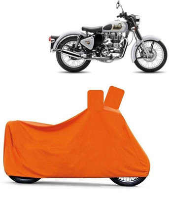 MoTRoX Two Wheeler Cover for Royal Enfield(Classic 500, Orange)