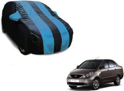 Flipkart SmartBuy Car Cover For Tata Indigo CS (With Mirror Pockets)(Black, Blue)