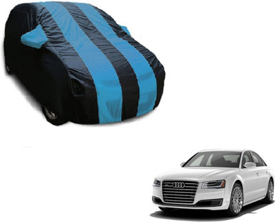 Flipkart SmartBuy Car Cover For Audi A8 (With Mirror Pockets)(Black, Blue)