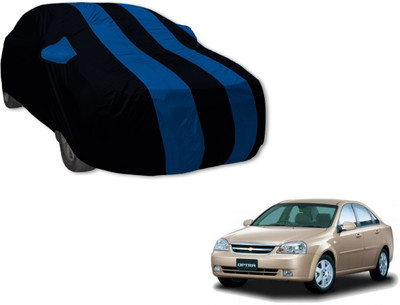 Auto Hub Car Cover For Chevrolet Optra (With Mirror Pockets)(Black, Blue)