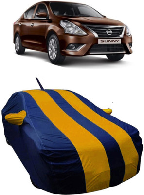 MoTRoX Car Cover For Nissan Sunny (With Mirror Pockets)(Orange)