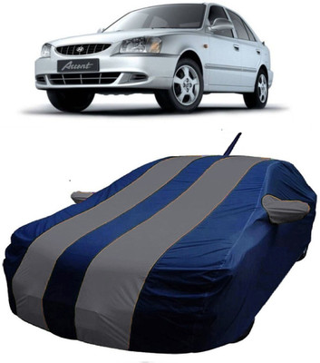 MoTRoX Car Cover For Hyundai Accent Viva (With Mirror Pockets)(Grey)