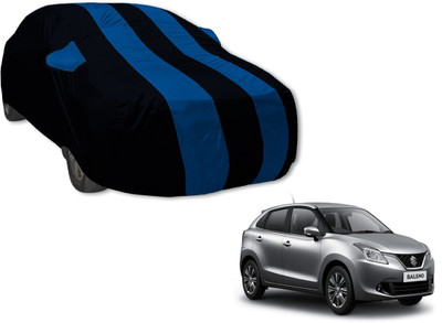 Auto Hub Car Cover For Maruti Suzuki Baleno (With Mirror Pockets)(Black, Blue)