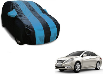 Flipkart SmartBuy Car Cover For Hyundai Sonata Embera (With Mirror Pockets)(Black, Blue)