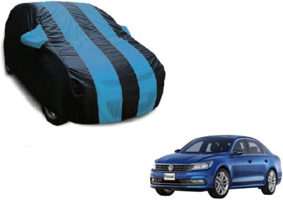 Flipkart SmartBuy Car Cover For Volkswagen Passat (With Mirror Pockets)(Black, Blue)