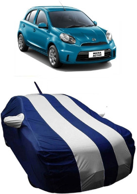 MoTRoX Car Cover For Nissan Micra Active (With Mirror Pockets)(White)