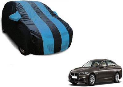 Flipkart SmartBuy Car Cover For BMW 5 Series (With Mirror Pockets)(Black, Blue)