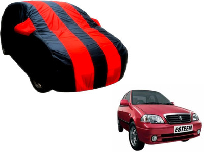 Flipkart SmartBuy Car Cover For Maruti Suzuki Esteem (With Mirror Pockets)(Black, Red)