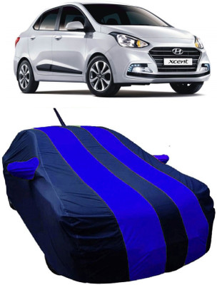 MoTRoX Car Cover For Hyundai Xcent (With Mirror Pockets)(Blue)