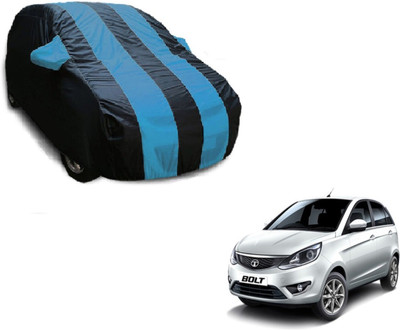 Flipkart SmartBuy Car Cover For Tata Bolt (With Mirror Pockets)(Black, Blue)