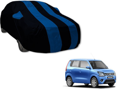 Auto Hub Car Cover For Maruti Suzuki WagonR Stingray (With Mirror Pockets)(Black, Blue)