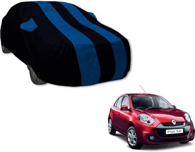 Auto Hub Car Cover For Renault Pulse (With Mirror Pockets)(Black, Blue)