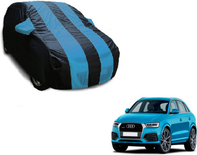 Flipkart SmartBuy Car Cover For Audi Q3 (With Mirror Pockets)(Black, Blue)