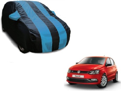 Flipkart SmartBuy Car Cover For Volkswagen Polo GT (With Mirror Pockets)(Black, Blue)