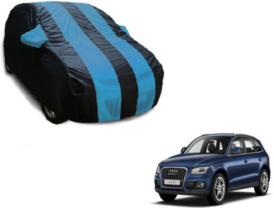 Flipkart SmartBuy Car Cover For Audi Q5 (With Mirror Pockets)(Black, Blue)