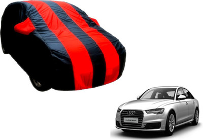 Flipkart SmartBuy Car Cover For Audi A6 (With Mirror Pockets)(Black, Red)