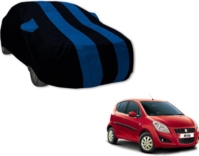 Auto Hub Car Cover For Maruti Suzuki Ritz (With Mirror Pockets)(Black, Blue)