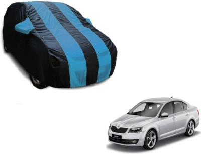 Flipkart SmartBuy Car Cover For Skoda Octavia (With Mirror Pockets)(Black, Blue)