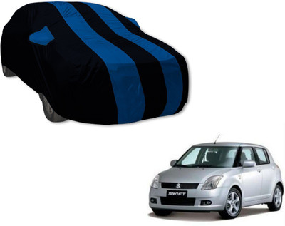 Amanzo Car Cover For Maruti Suzuki Swift (With Mirror Pockets)(Black, Blue)
