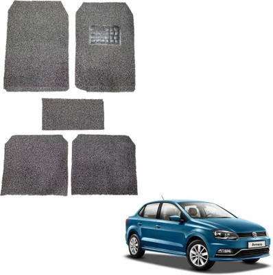 Oshotto Rubber, Plastic Standard Mat For  Volkswagen Ameo(Black)