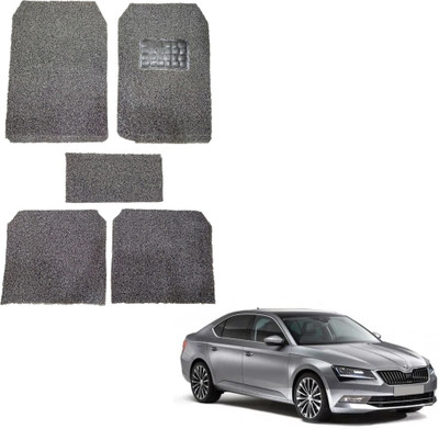 Oshotto Rubber, Plastic Standard Mat For  Skoda Superb(Black)