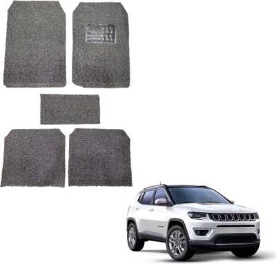 Oshotto Rubber, Plastic Standard Mat For  Jeep Compass(Black)
