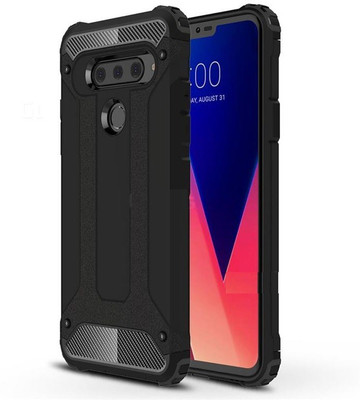 Helix Bumper Case for LG Q Stylus+(Black, Rugged Armor, Pack of: 1)
