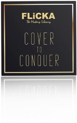 Flicka Cover To Conquer Compact Powder For Velvet Matte Finish,02 Beige, 9g Compact(BEIGE, 5 g)