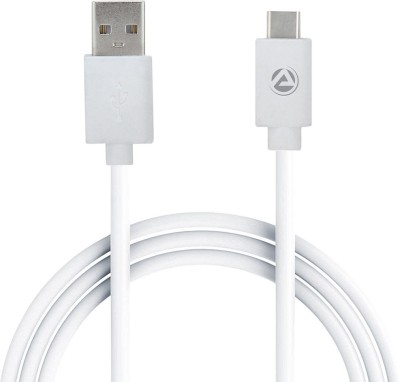 ARU PVC 1m 1 m USB Type C Cable  (Compatible with all Type-C enabled devices, White, One Cable)