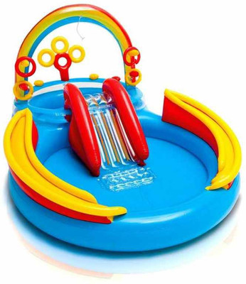 INTEX Rainbow Ring Play Center Inflatable Swimming Pool(Multicolor)