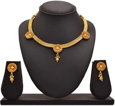 TAP Fashion Copper Gold-plated Gold Jewellery Set(Pack of 1)