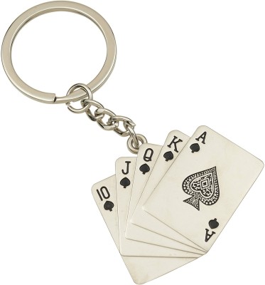 gtrp Playing Cards Silver Colour For Fans Design Key Chain Key Chain