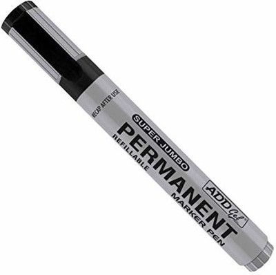 Add Gel Permanent Marker Set of 10 Markers Pens (BLACK)(Set of 20, Black)