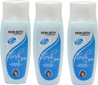 KEYA SETH AROMATHERAPY Fresh Dew Daily Face Moisturizer Oil Free Quick Absorbing Non-Sticky, Flawless skin Lotion for Oily Skin.(300 ml)