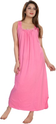 Mallinath Women Nighty(Pink)