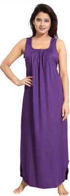 Mallinath Women Nighty(Purple)