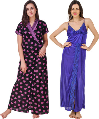 YUALIN CREATION Women Nighty(Multicolor)