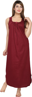 Mallinath Women Nighty(Maroon)