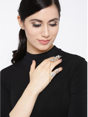 Jewels Galaxy Alloy Zircon Silver Plated Ring
