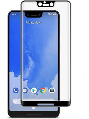 NaturalBuy Edge To Edge Tempered Glass for Google Pixel 3 XL (11D Full Glue Tempered Glass)(Pack of 2)