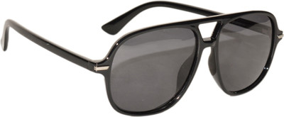 PETER JONES Retro Square Sunglasses(For Men & Women, Black)