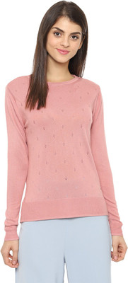 van-heusen-casual-cuffed-sleeve-self-design-women-pink-top