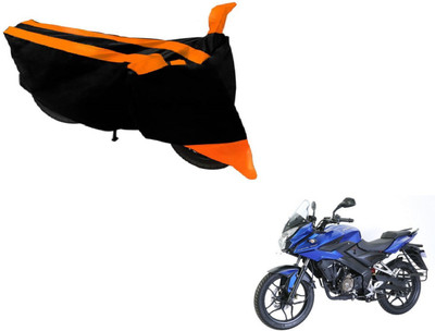 Amanzo Two Wheeler Cover for Bajaj(Pulsar AS 150, Black, Orange)