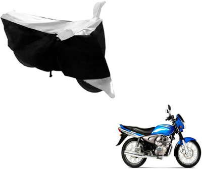 MOCKHE Two Wheeler Cover for Bajaj(Black, Silver)