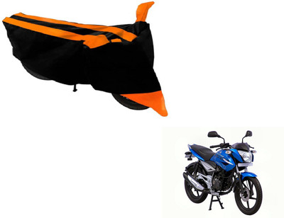 Amanzo Two Wheeler Cover for Bajaj(XCD 125cc, Black, Orange)