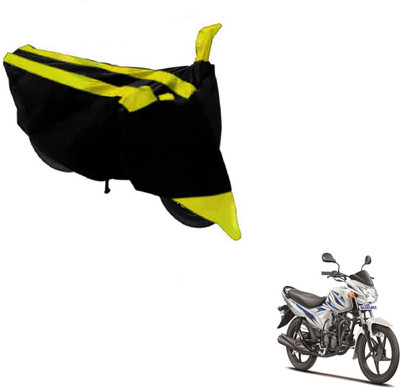 Amanzo Two Wheeler Cover for Suzuki(Hayate, Black, Yellow)