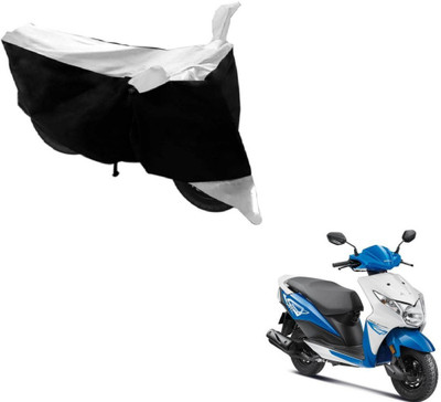 MOCKHE Two Wheeler Cover for Honda(Deo, Black, Silver)